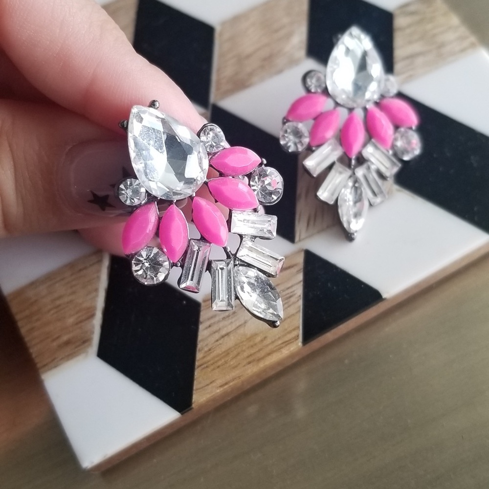 Pink Statement Earrings